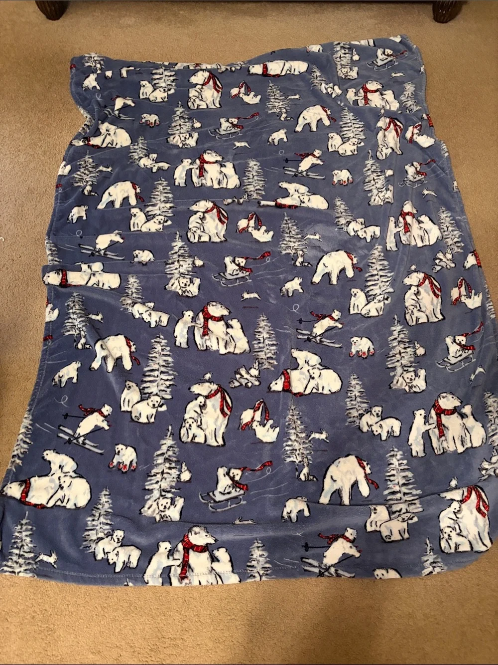 Vera Bradley Polar Bear Print Fleece Blanket - 50x80